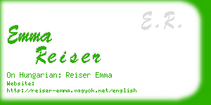 emma reiser business card